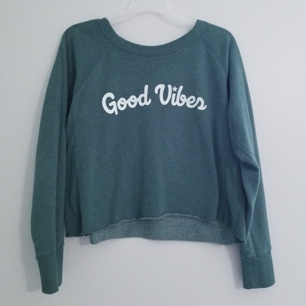 Good Vibes Cropped Crewneck
